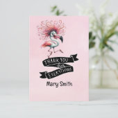 フラインゴの楽しいデザイン パーティーにぴったり サンキューカード (スタンド正面)