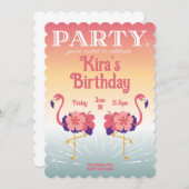 フラインゴサンセットカスタム招待状, オーダーメイド招待状 招待状 (正面/裏面)