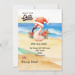 フラインゴサンタクロースの7月のクリスマス 招待状