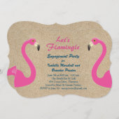 フラインゴビーチエンゲージメントパーティー招待状 招待状 (正面/裏面)