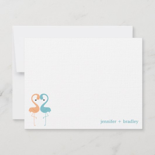 フラインゴ カップル オーダーメイド フラット サンクス ノート 招待状 (正面)