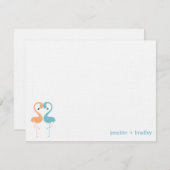 フラインゴ カップル オーダーメイド フラット サンクス ノート 招待状 (正面/裏面)