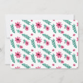 フラインゴ ティックルド ピンク ベビーシャワー 招待状 (裏面)