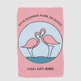 フラインゴ ビジネス ラウンド ロゴ アート フォト 名言 ゴルフタオル