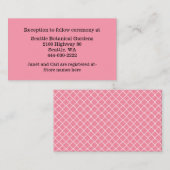 フラインゴ ピンク 結婚式 情報カード エンクロージャーカード (正面/裏面)