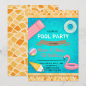 フラインゴ プールパーティーのご案内 招待状 (正面/裏面)