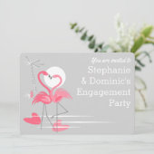 フラインゴ・ラブ「ご招待します」エンゲージメント 丸 招待状 (スタンド正面)