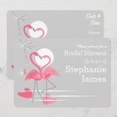 フラインゴ ラブ ブライダル シャワー 招待状 ランドスケープ (正面/裏面)