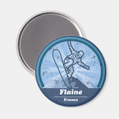 フラインステーションデスキー – スノーボード マグネット (正面/裏面)