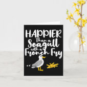 フライ付きのカモメよりもフランスの幸せ – おもしろい S カード (黄色い花)