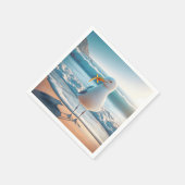 フライ付きフランスのカモメ スタンダードカクテルナプキン (角)