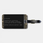 フライ来Meメタリック金ゴールドグリッター旅行Diva ラゲッジタグ (裏面横)