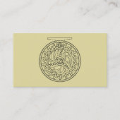 フライ釣りのファンのフライフィッシングリールアート 名刺 (正面)