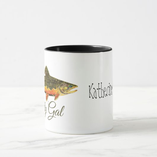 フライ釣りハエガルブルックマス漁師ズ マグカップ (中央)