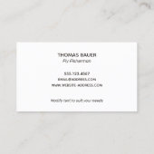 フライ釣りハエ、プロフェッショナル漁師 名刺 (裏面)