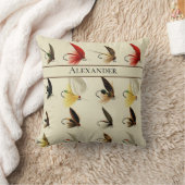 フライ釣りフライ素朴ウオーター男らしカラー クッション (ブランケット)