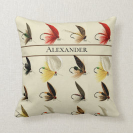 フライ釣りフライ素朴ウオーター男らしカラー クッション