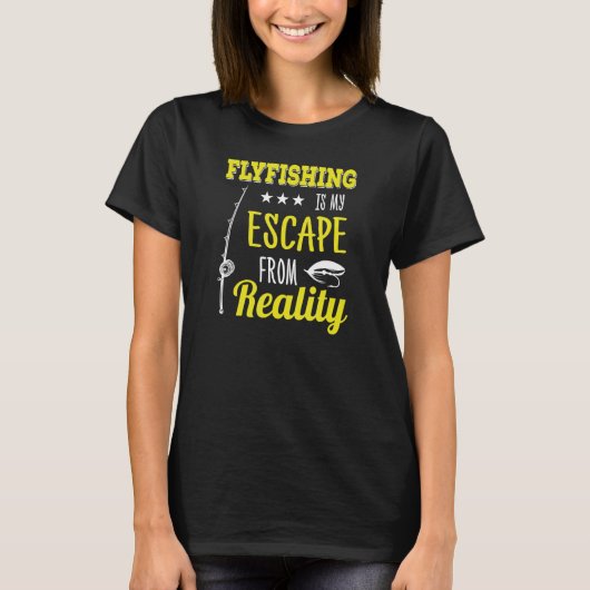 フライ釣りリアリティマス魚自然 Tシャツ (正面)