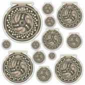 フライ釣りリール芸術漁師漁師 シール (正面)