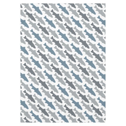 フライ釣りルアーズ模様 テーブルクロス (正面)