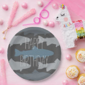 フライ釣りルアーズ模様 ペーパープレート (パーティー)