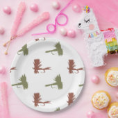 フライ釣りルアーズ模様 ペーパープレート (パーティー)