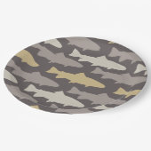 フライ釣りルアーズ模様 ペーパープレート (アングル)