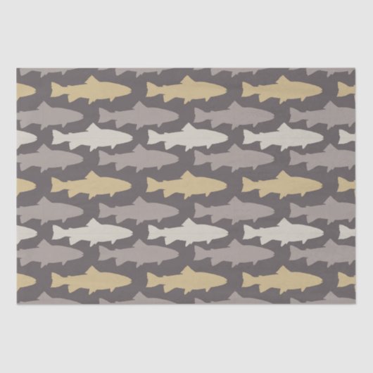 フライ釣りルアーズ模様 薄葉紙 (正面)