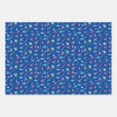 フライ釣りルアーロッドパターンスポーツ ラッピングペーパーシート (正面)