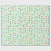 フライ釣りルアーロッドパターンスポーツ ラッピングペーパー (フラット)