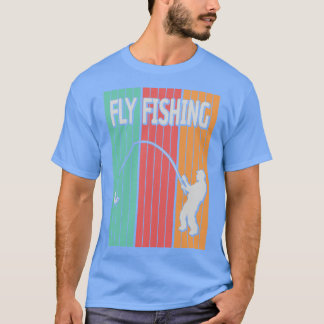フライ釣りレトロ1 Tシャツ