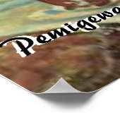 フライ釣りヴィンテージレトロ画像をパーソナライズ ポスター (角)