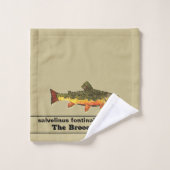 フライ釣り好きの豪華な小魚 バスタオルセット (ウォッシュタオル)