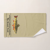 フライ釣り好きの豪華な小魚 バスタオルセット (ハンドタオル)