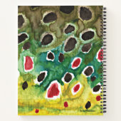 フライ釣り用茶色のマスの皮釣り人 ノートブック (裏面)