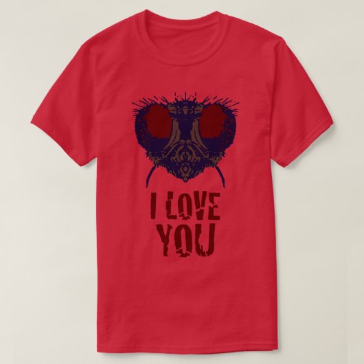 フライ顔は愛していると Tシャツ (デザイン正面)