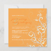 フライ/スワール葉/オレンジ 招待状 (裏面)