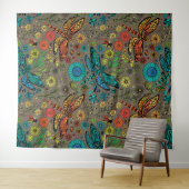 フライ、トンボを茶色で飛ぶ タペストリー (インサイチュ(横))