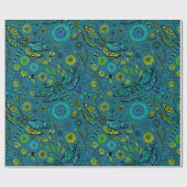 フライ、トンボを青で飛ぶ ラッピングペーパー (フラット)