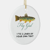 フライ·フィッシング·ウーマン セラミックオーナメント (右)