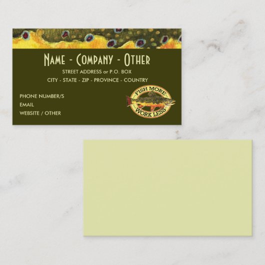 フライ·フィッシング 名刺 (正面/裏面)