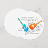 フライ・フリー・ミュージック 招待状 (正面/裏面)