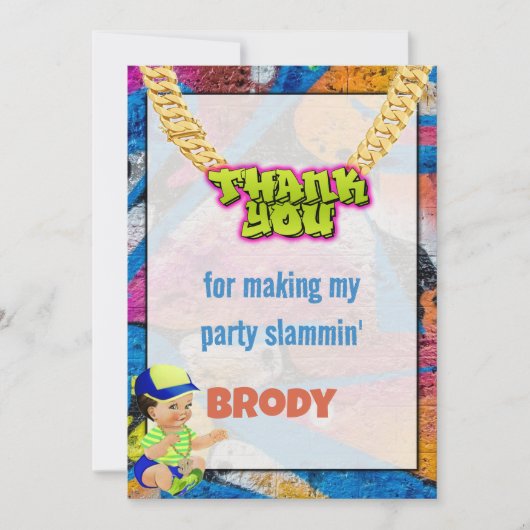 フライ プリンス ベイビー サンクス ノート 招待状 (正面)