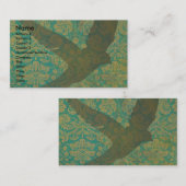 フライ、鳥の壁紙、デジタルヴィンテージ 名刺 (正面/裏面)