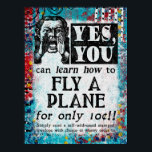 フライA飛行機おもしろい- Vintage Ad ポスター<br><div class="desc">フェイクヴィンテージお洒落新聞と学ビクトリアンの「飛行機の飛び方」。</div>