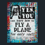 フライA飛行機おもしろい- Vintage Ad ポスター<br><div class="desc">フェイクヴィンテージお洒落新聞と学ビクトリアンの「飛行機の飛び方」。</div>