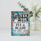 フライA飛行機おもしろい- Vintage Ad ポストカード (スタンド正面)