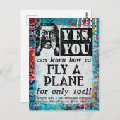 フライA飛行機おもしろい- Vintage Ad ポストカード (正面/裏面)
