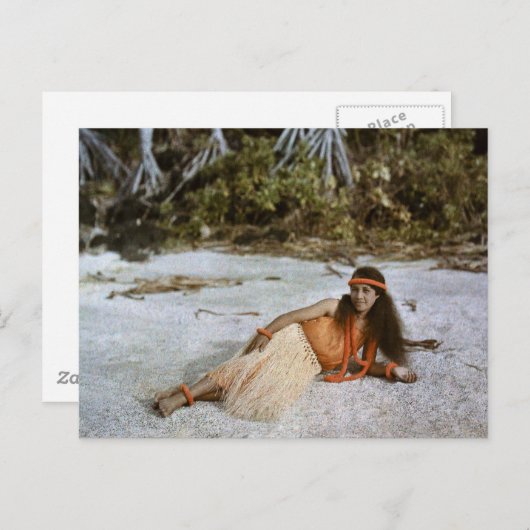 フラウェイン/フラガールc.1909オートクロム ポストカード (正面/裏面)