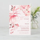 フラウエレガントレスビッグ桜フローラ結婚ズ 招待状 (スタンド正面)